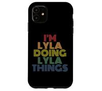 I'm Lyla Doing Lyla Things Retro Rainbow Name Design Case for iPhone 11