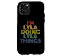 I'm Lyla Doing Lyla Things Retro Rainbow Name Design Case for iPhone 11 Pro