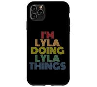 I'm Lyla Doing Lyla Things Retro Rainbow Name Design Case for iPhone 11 Pro Max