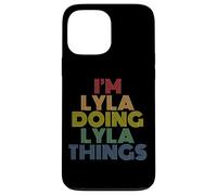 I'm Lyla Doing Lyla Things Retro Rainbow Name Design Case for iPhone 13 Pro Max