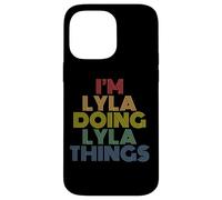 I'm Lyla Doing Lyla Things Retro Rainbow Name Design Case for iPhone 14 Pro Max