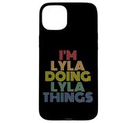 I'm Lyla Doing Lyla Things Retro Rainbow Name Design Case for iPhone 15 Plus