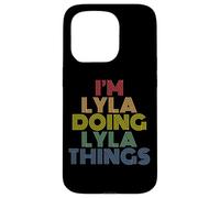 I'm Lyla Doing Lyla Things Retro Rainbow Name Design Case for iPhone 15 Pro