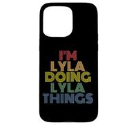 I'm Lyla Doing Lyla Things Retro Rainbow Name Design Case for iPhone 15 Pro Max