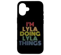 I'm Lyla Doing Lyla Things Retro Rainbow Name Design Case for iPhone 16