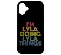 I'm Lyla Doing Lyla Things Retro Rainbow Name Design Case for iPhone 16 Plus