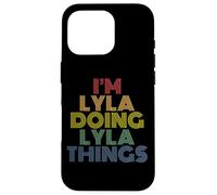 I'm Lyla Doing Lyla Things Retro Rainbow Name Design Case for iPhone 16 Pro