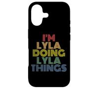 I'm Lyla Doing Lyla Things Retro Rainbow Name Design Case for iPhone 17