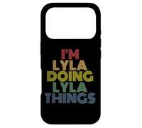 I'm Lyla Doing Lyla Things Retro Rainbow Name Design Case for iPhone 17 Pro