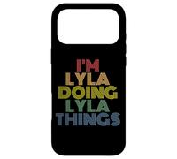 I'm Lyla Doing Lyla Things Retro Rainbow Name Design Case for iPhone 17 Pro Max