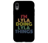 I'm Lyla Doing Lyla Things Retro Rainbow Name Design Case for iPhone XR