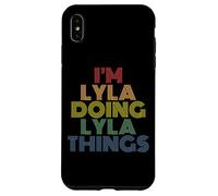 I'm Lyla Doing Lyla Things Retro Rainbow Name Design Case for iPhone XS Max