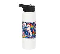 Im Majestic Rainbow Unicorn Stainless Steel Insulated Water Bottle