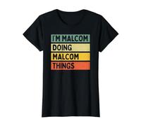 I'm Malcom Doing Malcom Things Funny Personalized Quote Value Graphic T-Shirt, Women, Black, S