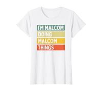 I'm Malcom Doing Malcom Things Funny Personalized Quote Value Graphic T-Shirt, Women, White, M