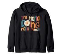 I'm Maria Doing Maria Things Funny Groovy Retro Maria Zip Hoodie