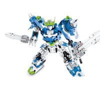 iM.Master - Robot Toy Mecha Warrior Blue - Building Blocks Adults Children - Articulated Model Kit - Mechanical Operation - 941 Pieces - Educational Games Stem - Model Kit to Build