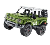 iM.Master STEM Academy: Mechanical Master - Off Roader - Green 474pcs - Brick Model Vehicle, Building Blocks Activity Set, Pull Back Engine Sports Car