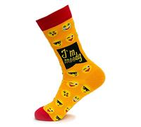 I'm Moody, Fancy Colorful Cotton Comfy Novelty Funny Dress Socks Unisex, MOOD Patterned Cool Design Gift, Women's 5.5-9.5, Men's 4.5-7.5, Unisex 36-40