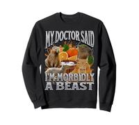 I'm Morbidly A Beast Funny Capybara Meme Bootleg Y2K Graphic Sweatshirt