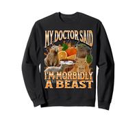 I'm Morbidly A Beast Funny Capybara Meme Bootleg Y2K Graphic Sweatshirt