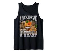 I'm Morbidly A Beast Funny Capybara Meme Bootleg Y2K Graphic Tank Top