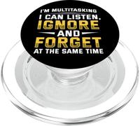 I'm Multitasking Listen, Ignore and Forget at the Same Time PopSockets PopGrip for MagSafe