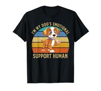 I'm My Dog's Emotional Support Human Retro Dog Lovers T-Shirt