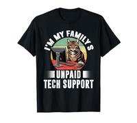 I'm My Family's Unpaid Tech Support Cat IT Guy Computer T-Shirt