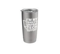 I'm My Family's Unpaid Tech Support Funny Data Analyst Stainless Steel Insulated Tumbler