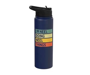 I'm Neel Doing Neel Things Funny Personalized Quote Stainless Steel Insulated Water Bottle