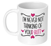 I'm Never Not Thinking of You Mug 11Oz White - Valentine's Drinking Cup, Birthday/Christmas Gift for Wife Girlfriend Fiancee