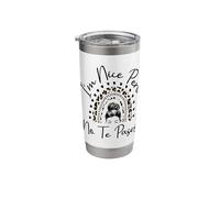 I'm Nice Pero No Te Pases Messy Bun Funny Latina Saying Stainless Steel Insulated Tumbler