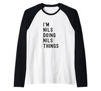 I'm Nils Doing Nils Things Raglan Baseball Tee