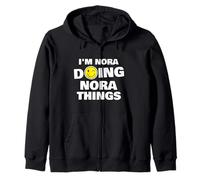 I'm Nora Doing Nora Things, Funny Name-Personalized Zip Hoodie