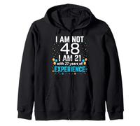 I'm Not 48th Birthday Funny 48 Years Old Joke Bday Humor Zip Hoodie