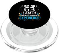 I'm Not 63rd Birthday Funny 63 Years Old Joke Bday Humor PopSockets PopGrip for MagSafe