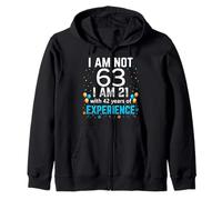I'm Not 63rd Birthday Funny 63 Years Old Joke Bday Humor Zip Hoodie