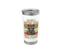I'm Not A Control Freak Raccoon Fun Doing It Wrong Sarcastic Stainless Steel Insulated Tumbler