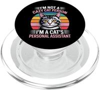 I'm Not A Crazy Cat Person I'm A Cat's Personal Assistant PopSockets PopGrip for MagSafe