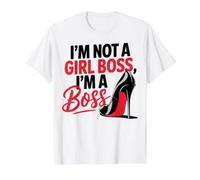 I'm not a Girl boss, I am a boss Lady high Heels Stiletto Value Graphic T-Shirt, Men, White, XL