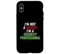 Im Not A Hacker Im A Security Professional OPSEC Cyber Humor Case for iPhone X/XS