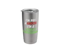 Im Not A Hacker Im A Security Professional OPSEC Cyber Humor Stainless Steel Insulated Tumbler