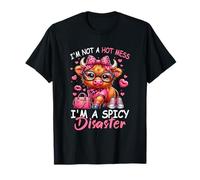 I'm Not A Hot-Mess I'm A Spicy Disaster Highland Cow Funny T-Shirt