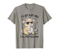I'm Not A Hot-Mess Spicy Disaster Sassy Highland Cow Women T-Shirt