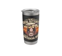 Im Not A Social Butterfly Im The Antisocial Bat Stainless Steel Insulated Tumbler