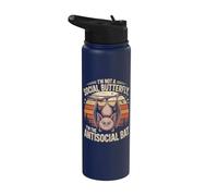 Im Not A Social Butterfly Im The Antisocial Bat Stainless Steel Insulated Water Bottle
