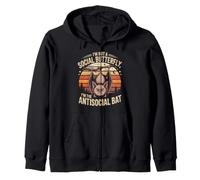 Im Not A Social Butterfly Im The Antisocial Bat Zip Hoodie