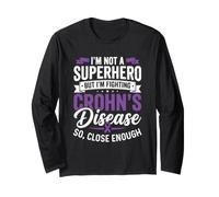 I'm Not A Superhero But I'm Fighting Crohn's Disease Long Sleeve T-Shirt