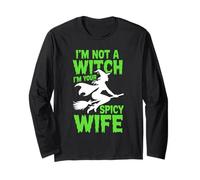 I'm not a Witch Halloween Couple Women Long Sleeve T-Shirt